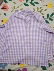 Lavender Checkered Long Sleeve Shirt