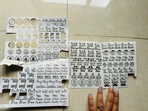 Resin Art 🎨 Gold &amp; Black Spiritual Symbol Sticker