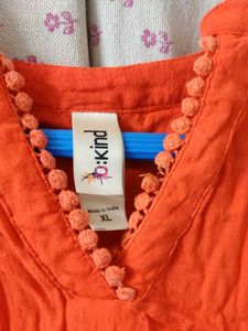 Orange Short Kurti -top