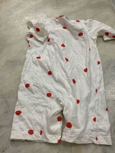 Cute Polka Dot Baby Romper