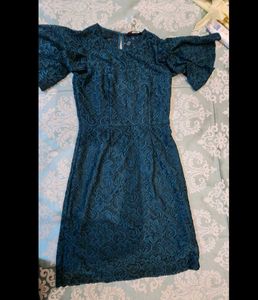 Lace Love Mini Green Dress