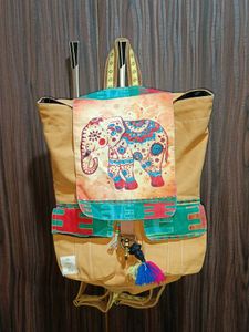 The House of Tara Canvas Ethinic Backpack