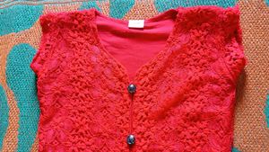 Red Plazo Kurti