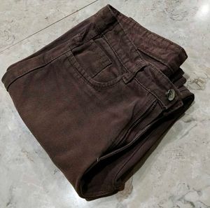 Brown Denim Jeans for unisex