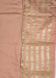 Pink Saree with Gold Border