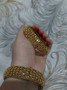 Elegant Gold Plated Bangles Set