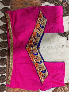 Ethnic Wear Saree Double Shade With Peacock Border