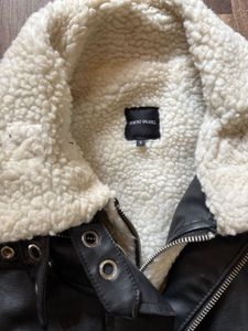 Tokyo Talkies Women Black Crop Leather Jacket
