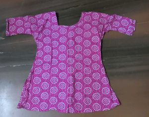 Pink Printed Kurta and Pant Set