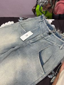 Vintage Wash Wide Leg Jeans