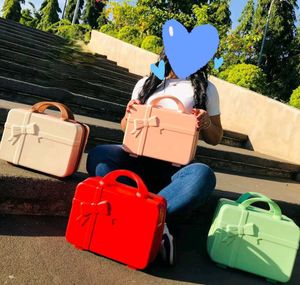 Orange Bow vanity suitcase