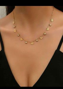Gold Evil Eye Charm Necklace Anti-tarnish