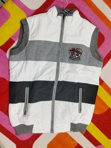 Reversible Striped Sleeveless Vest