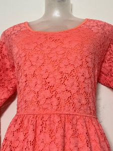 Pintresty Coral Lace Dress