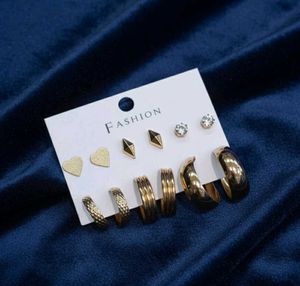 Chic Earring Set - Gold Tone