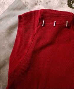 Red Knit Top 😍