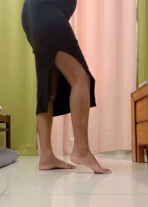 Chic Black skirt with High Slit