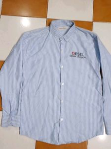 Diesel LACOSTE Denim Division Striped Shirt