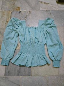 Chic Smocked Square Neck Top