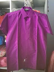 New Satin Purple Shirt For Men
