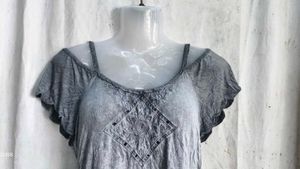 gothic grey top