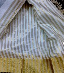 Elegant Off-White Saree