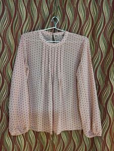 Chic Pink Polka Dot Top