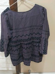 Purple Indie Peplum Top