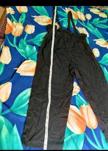 Black suspender pant