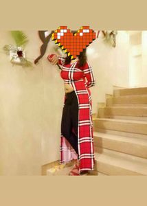 Stylish Plaid high low top