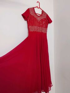 Elegant Magenta Anarkali Gown