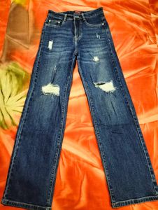 Ripped High-Waisted Jeans