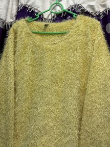 Cozy Fuzzy Yellow Sweater