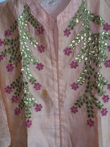 Embroidered Silk Kurta