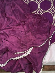Designer Embellished Purple Kurta set