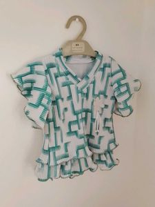 Girls' Teal Pleated Skirt and Top