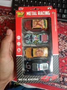 Metal Racing Toy Cars Set of 4