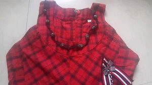 TRENDY Red and Black checks Summer Tunic