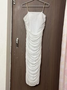 Chic White body cone Strap Dress
