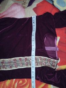 Elegant Velvet Kurta Set
