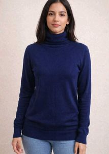Navy Turtleneck Sweater