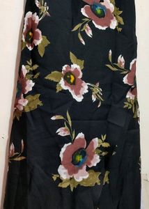 Black Dress Floral Print For Girl Or Woman 30 Bust