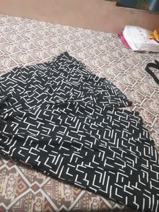 Stylish Black & White Printed Palazzo Pants
