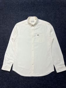 Lacoste Men's White Corduroy Shirt