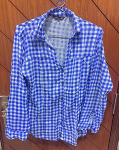 H&M Blue Checked Shirt