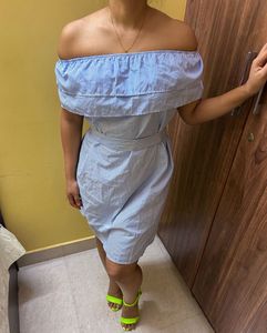 Chic Off-Shoulder Striped Dress