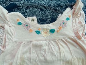 Charming Embroidered Peachy Pink dress