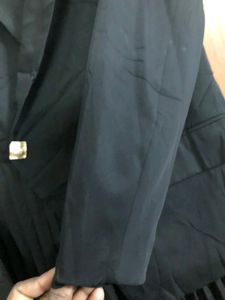 Korean Black Skirt Attached Blazer Dress