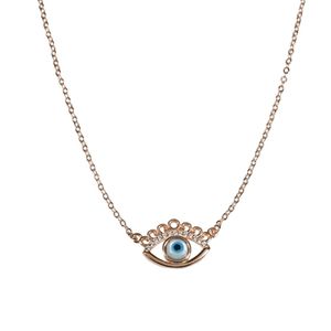 Evil Eye Rose Gold Necklace