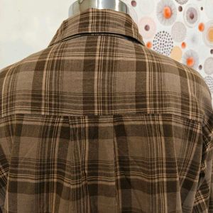 Brown check top